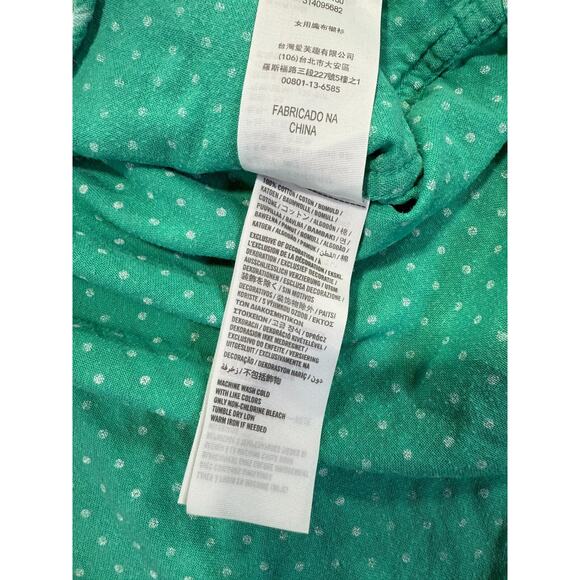 Hollister Gingham Checked Button Up Shirt‎ Pink Green White Double Gauze Logo XS - Picture 7 of 8